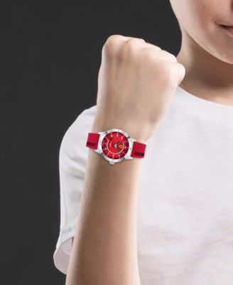 Ferrari Kids' Academy Red Silicone Strap Watch 34mm