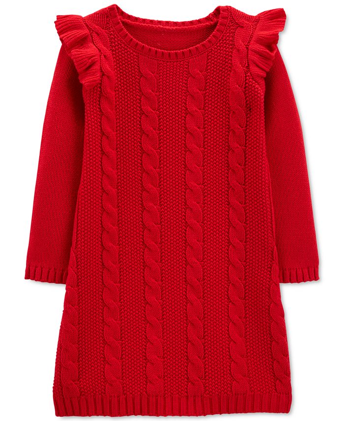 Carter's Little Girls Cable-Knit Sweater Dress - Macy's