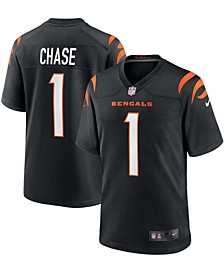 Men's Ja'Marr Chase Black Cincinnati Bengals 2021 NFL Draft First Round Pick Game Jersey