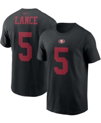 Men's Nike Trey Lance Black San Francisco 49ers 2021 NFL Draft First Round Pick Player Name & Number T-Shirt Size: Medium