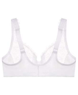 Women's Full Figure Plus Size Wonderwire Front Close Stretch Lace Bra 9245