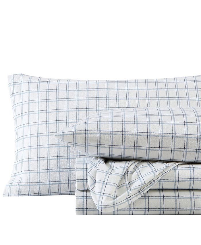 Nautica CLOSEOUT! Fleetville Cotton Flannel 4Piece Sheet Set, Full