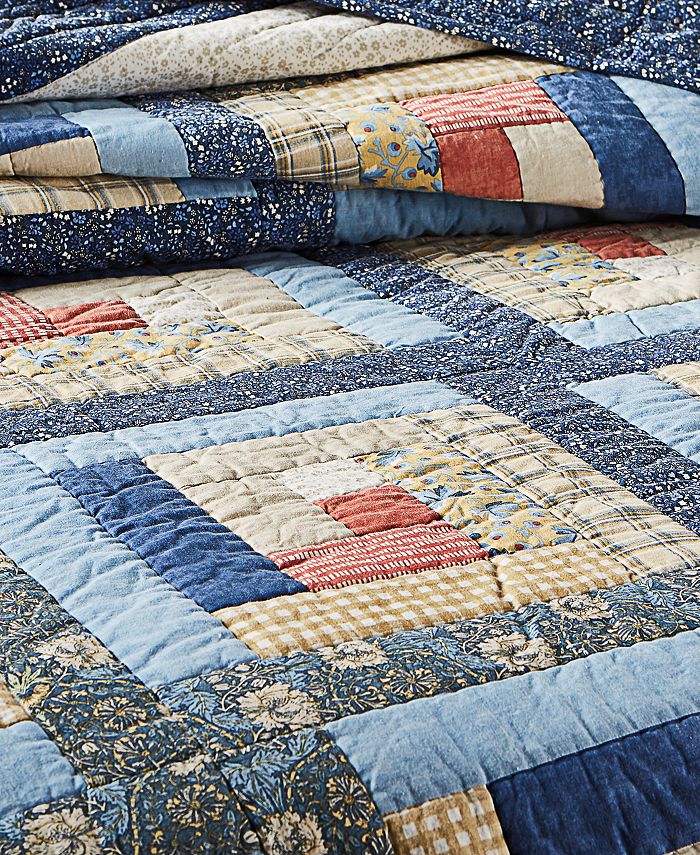 Martha Stewart Collection Artisan Log Cabin Full/Queen Quilt, Created