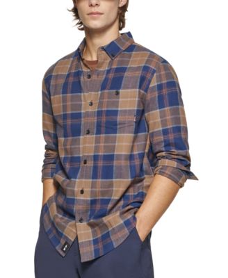 BASS OUTDOOR - Men's Spruce Creek Regular-Fit Stretch Plaid Flannel Shirt