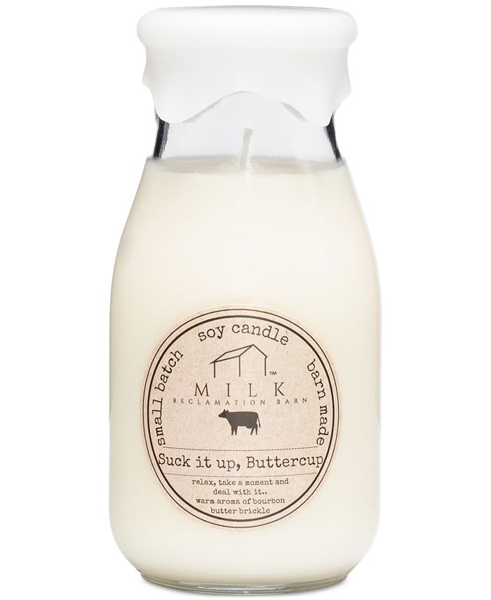 Milk Reclamation Barn Suck it Up Buttercup Milk Bottle Candle, 13 oz