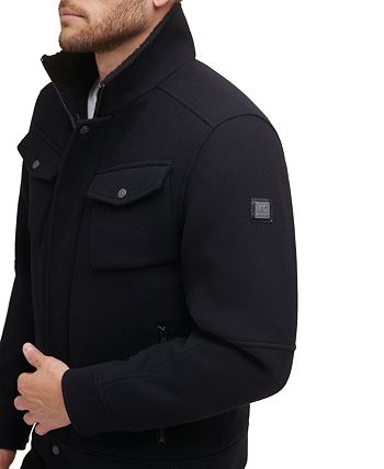 Kenneth Cole Men s Textured Wool Sherpa Inner Collar Jacket Macy s