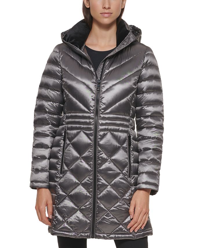 Calvin Klein Women's Shine Hooded Packable Down Puffer Coat, Created for  Macy's & Reviews - Coats & Jackets - Women - Macy's
