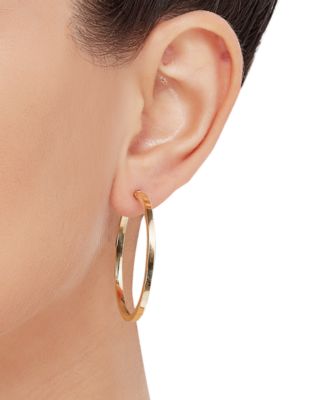 Macy's Square Edge Hoop Earrings (40mm) in 14k Gold - Macy's