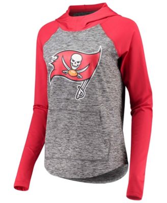 Women's Heathered Gray-Red Tampa Bay Buccaneers Championship Ring Pullover Hoodie