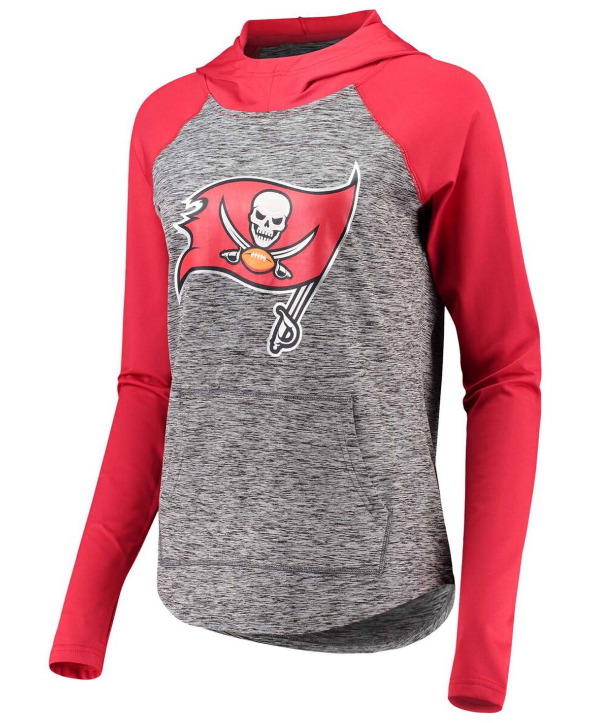 Women's Heathered Gray-Red Tampa Bay Buccaneers Championship Ring Pullover Hoodie - Heather Gray-Red