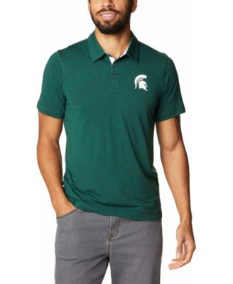 Men's Green Michigan State Spartans Tech Trail Space Dye Omni-Shade Polo
