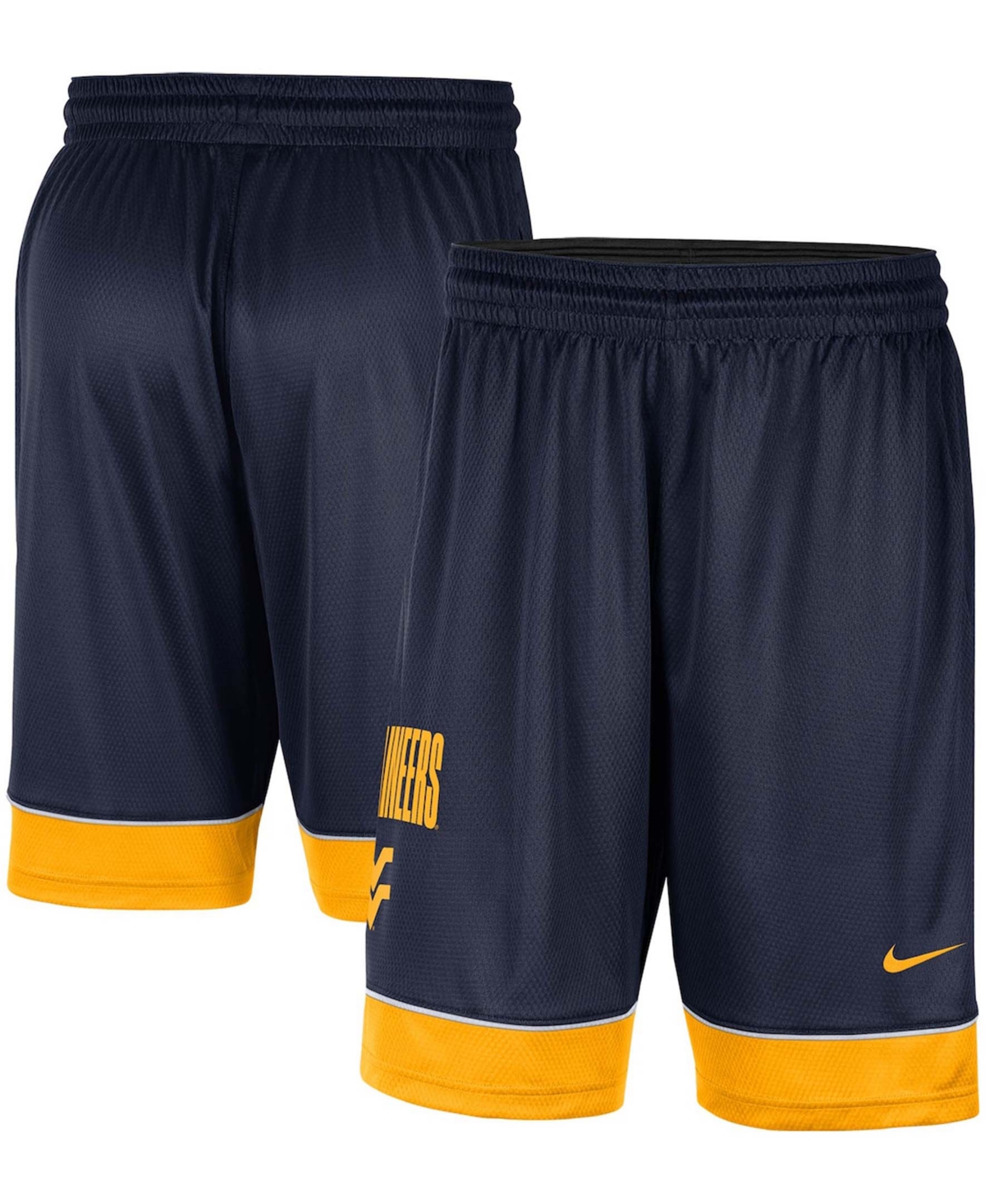 Men's Navy West Virginia Mountaineers Fast Break Performance Shorts