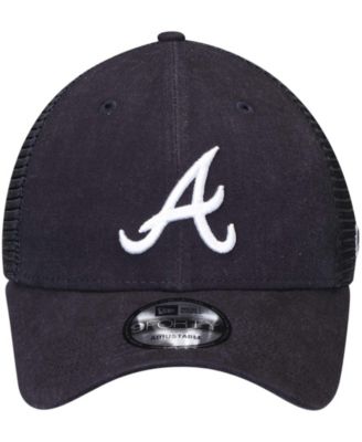 Men's Navy Atlanta Braves Trucker 9FORTY Adjustable Snapback Hat