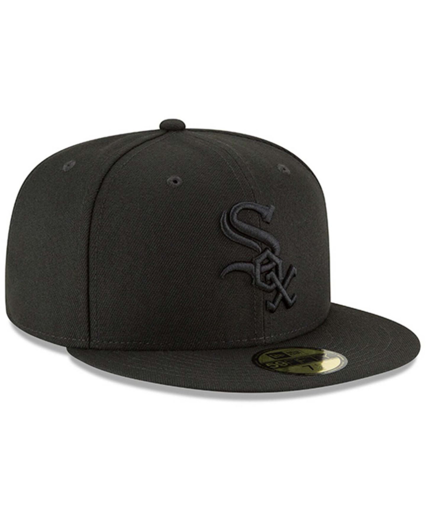 Мужская кепка New Era Black Chicago White Sox Primary Logo Basic 59FIFTY Fitted Hat — фото 3