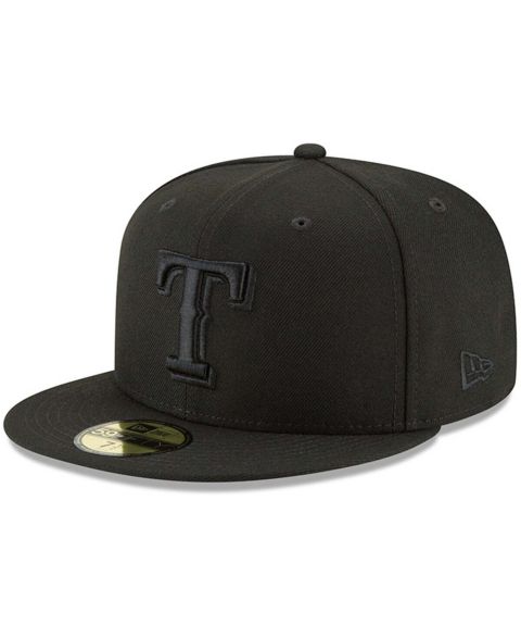 Мужская кепка New Era Black Texas Rangers Primary Logo Basic 59FIFTY Fitted Hat