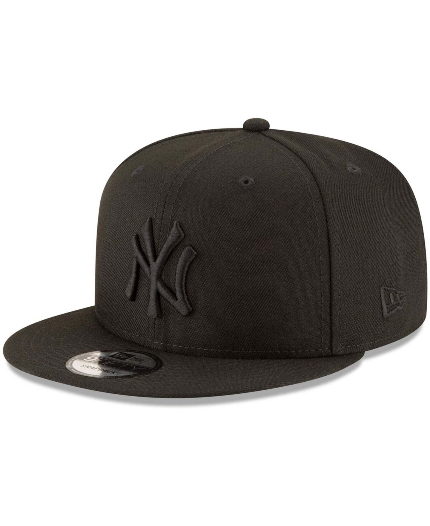 Мужская кепка New Era Black New York Yankees Black on Black 9FIFTY Team Snapback Adjustable Hat — фото 1