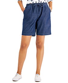 Petite Cotton Gemma Shorts,Created for Macy's