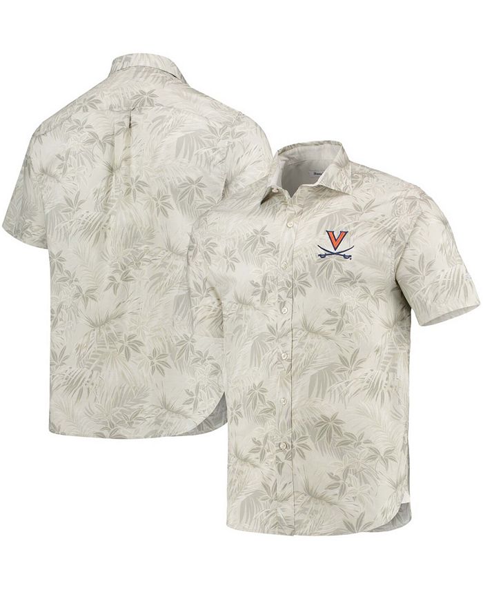 Tommy Bahama Men's Oatmeal Virginia Cavaliers Forest Fronds Button-Up Shirt  - Macy's