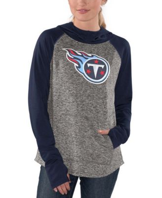 Women's Heathered Gray-Navy Tennessee Titans Championship Ring Pullover Hoodie