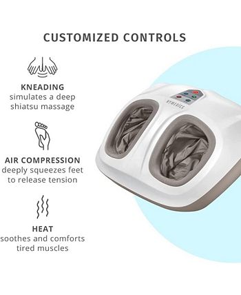 HoMedics ShiatsuMax 2.0 - Electric Heated Shiatsu Back Massager with Remote  Control, Deep Kneading Massage Chair - Grey, Pack of 1