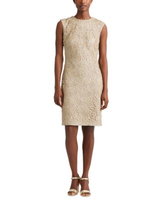 ralph lauren cream lace dress