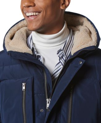 Men's Yarmouth Micro Sheen Parka Jacket with Fleece-Lined Hood
