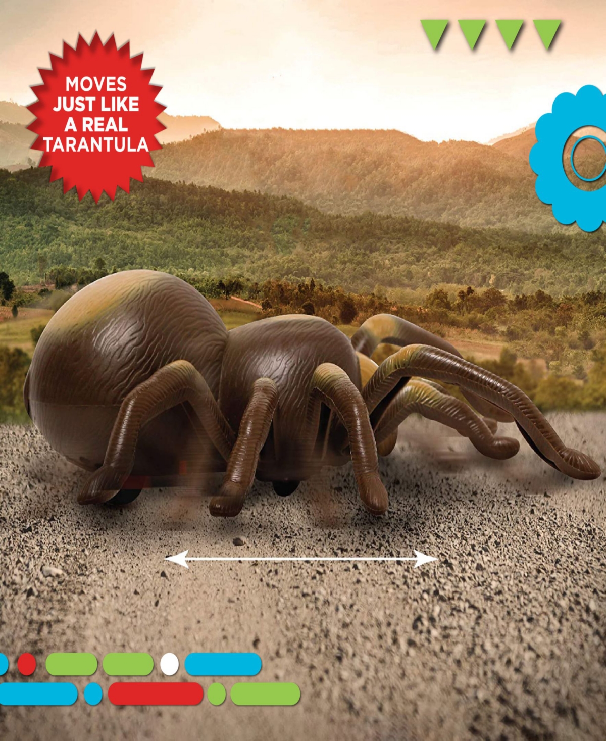 Discovery Remote Control Moving Tarantula Spider Toy In Brown