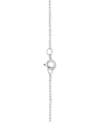 Macy's - Diamond Cluster 18" Pendant Necklace (3/8 ct. t.w.) in 14k White Gold