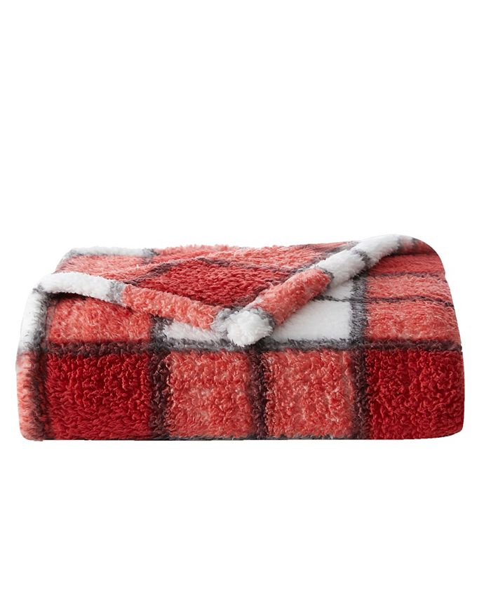 Fireside Plaid Sherpa Throw, 50" x 60" Macy's