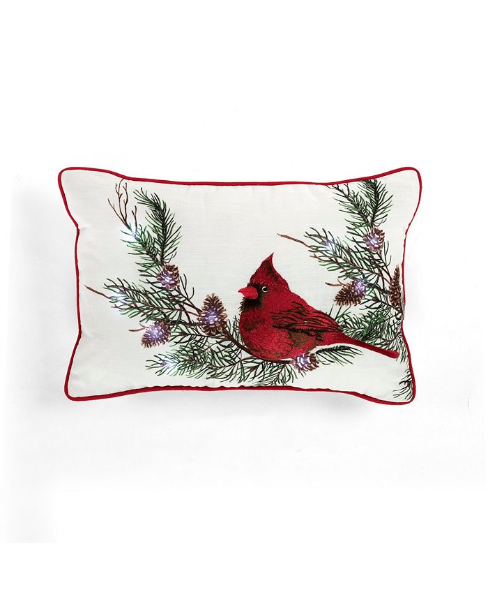 The Mountain Home Collection Led Cardinal Decorative Pillow 13 X 20 Reviews Throw Pillows Bed Bath Macy S - Mountain Home Decor Pillows