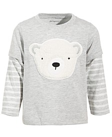 Baby Boys Polar Bear Long-Sleeve Twofer T-Shirt, Created for Macy's