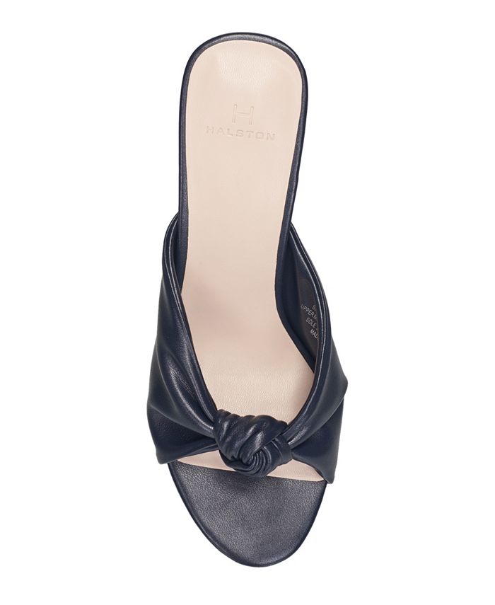H Halston Women's Seviille Knot Detail Heel Sandals - Macy's