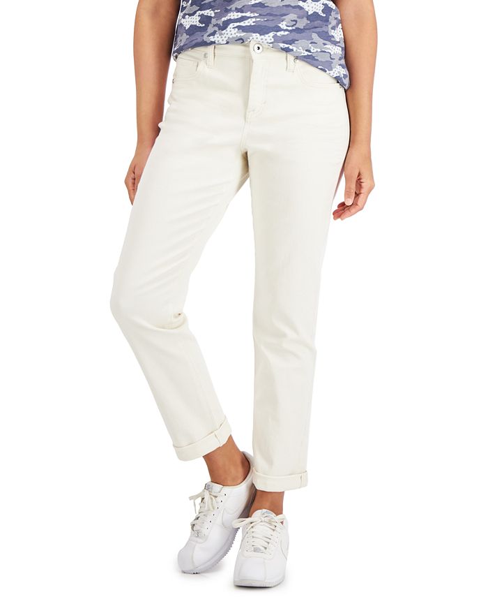 Style & Co Petite Mid Rise Curvy Girlfriend Jeans, Created for Macy's ...