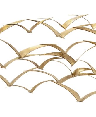 Metal Coastal Birds Wall Decor