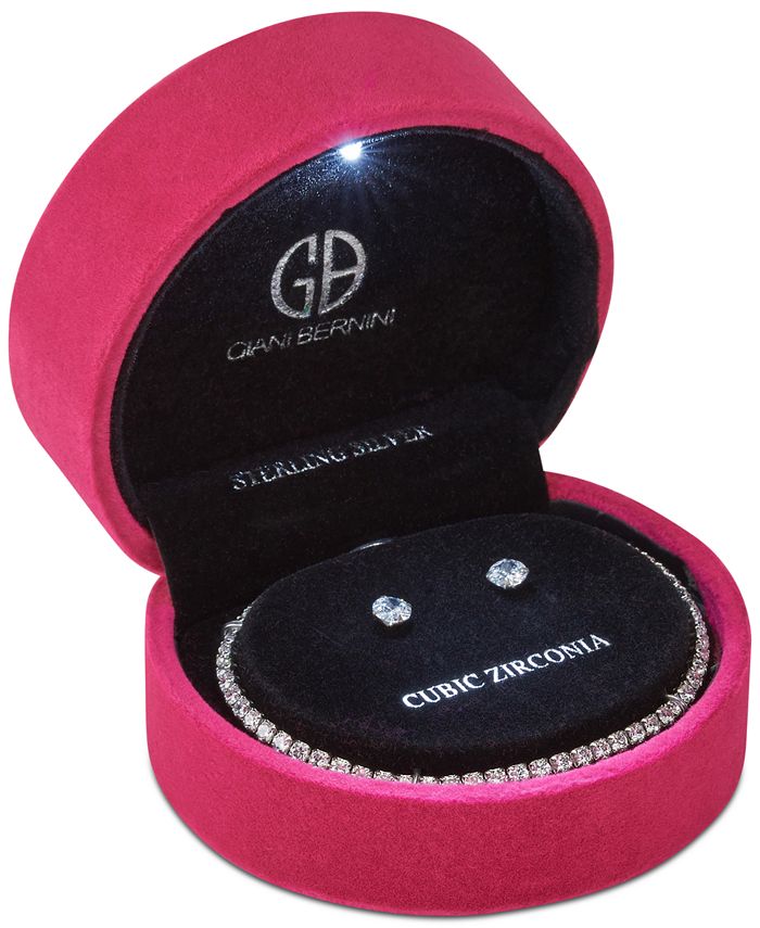 Giani Bernini 2-Pc. Set Cubic Zirconia Tennis Bracelet & Stud