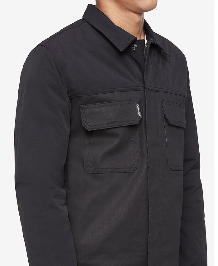 Calvin Klein Men's Quilted Utility Trucker Jacket & Reviews - Coats ...