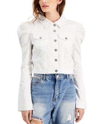 macys white jean jacket