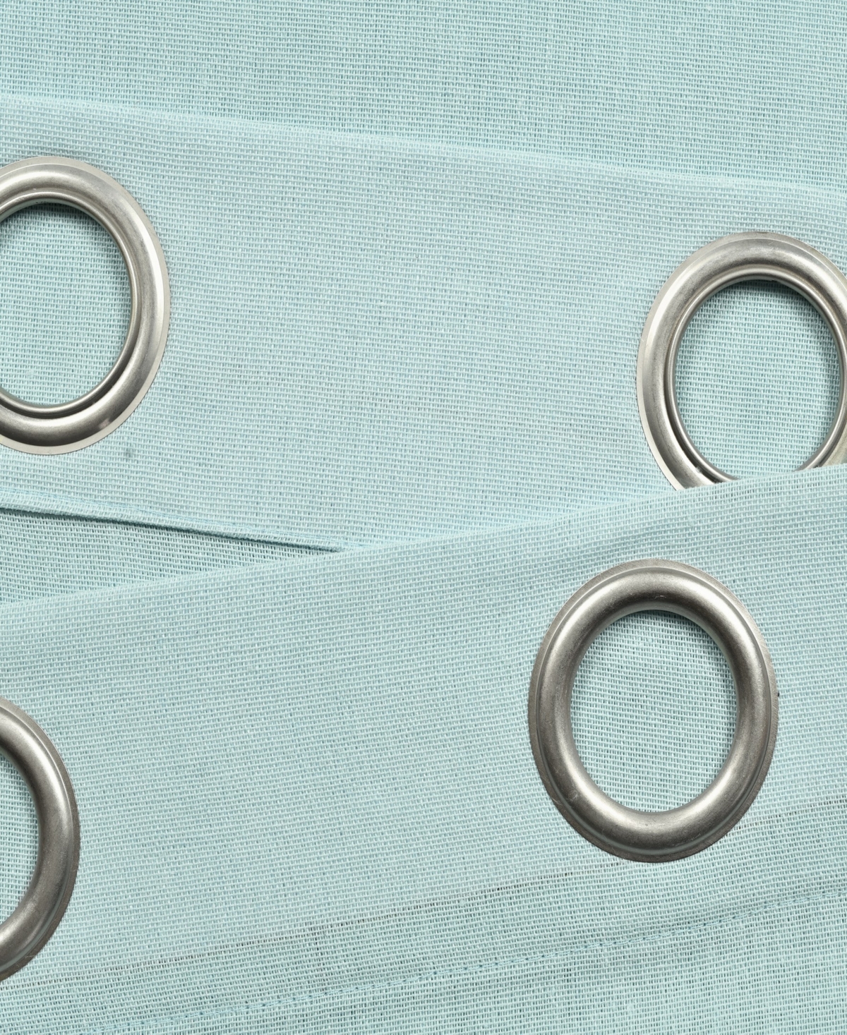 Lush Decor Faux Linen Grommet Window Curtain Panel Pair 52"W x 84"L Blue - Linen Curtains For Bedroom - Blue Curtains For Living Room