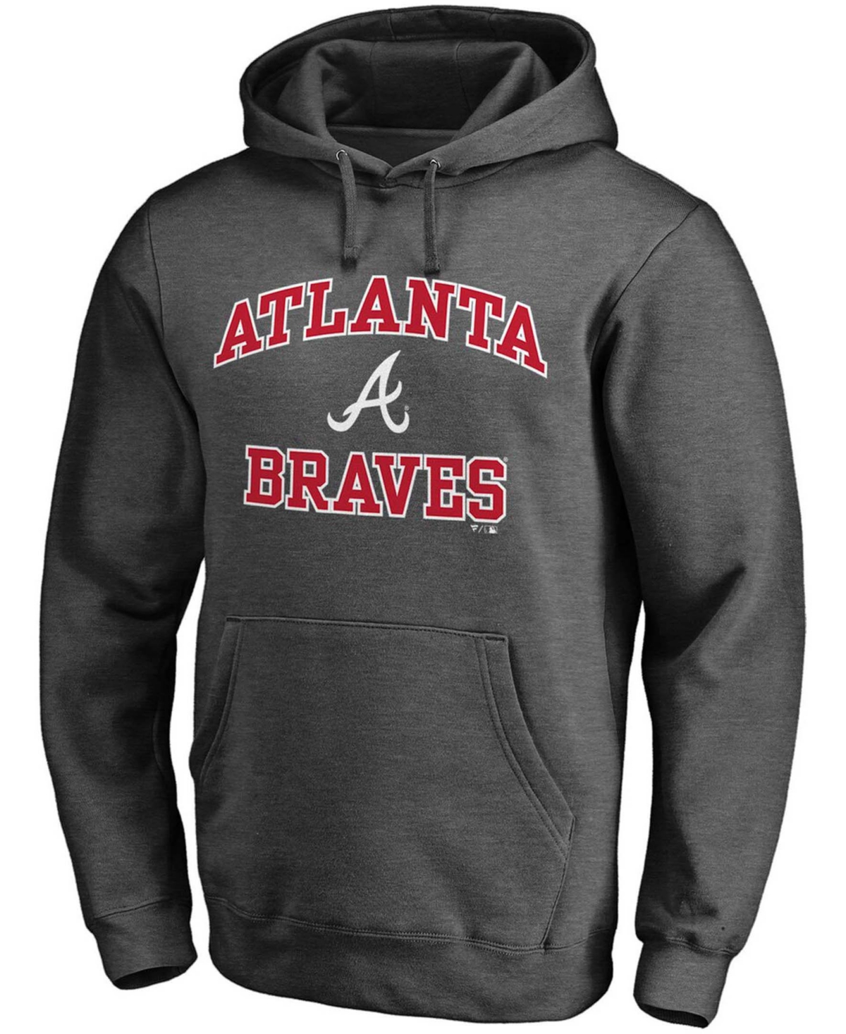 Shop Fanatics Men's Charcoal Atlanta Braves Heart Soul Pullover Hoodie