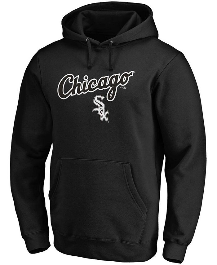 Fanatics Men's Black Chicago White Sox Team Logo Lockup Pullover Hoodie ...