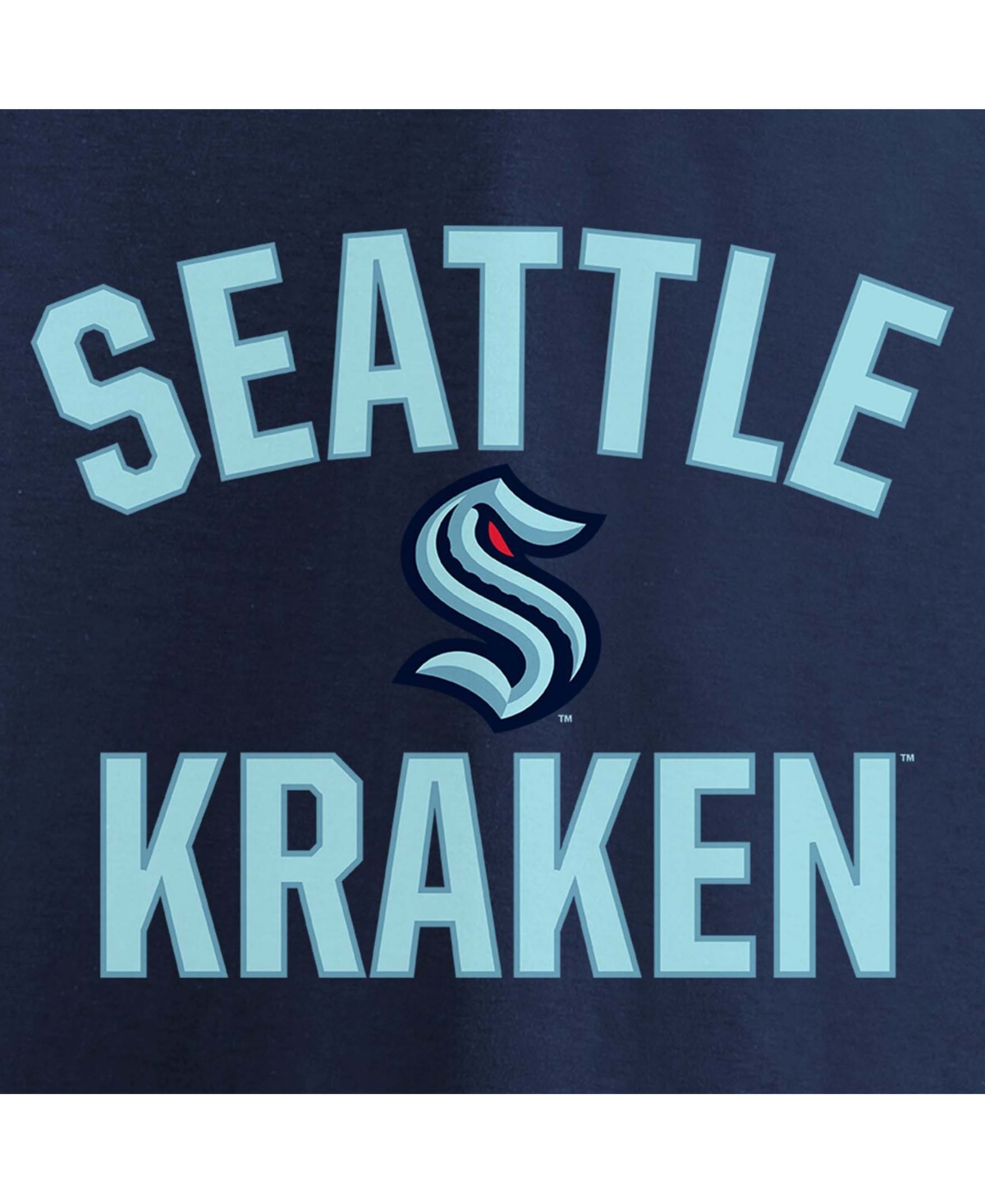 Shop Fanatics Men's Navy Seattle Kraken Victory Arch Pullover Hoodie