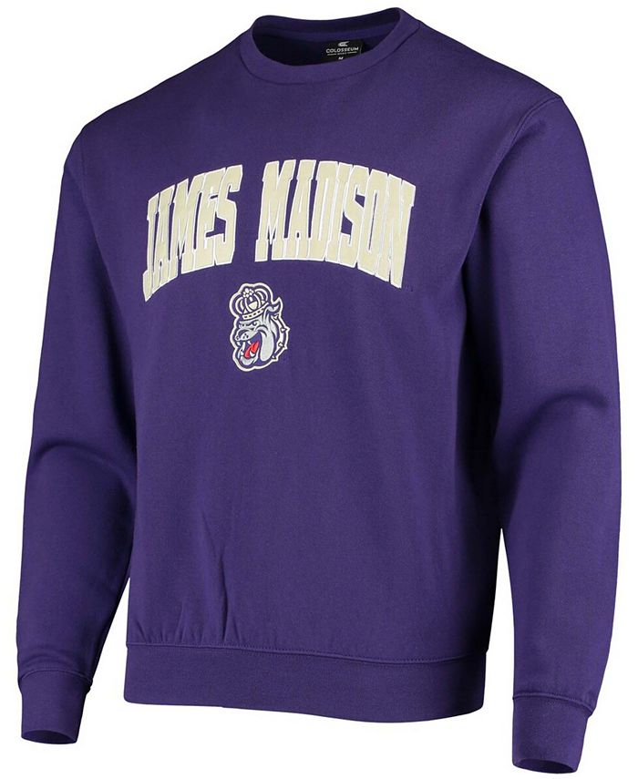 Colosseum Men's Big and Tall Purple James Madison Dukes Arch Logo ...