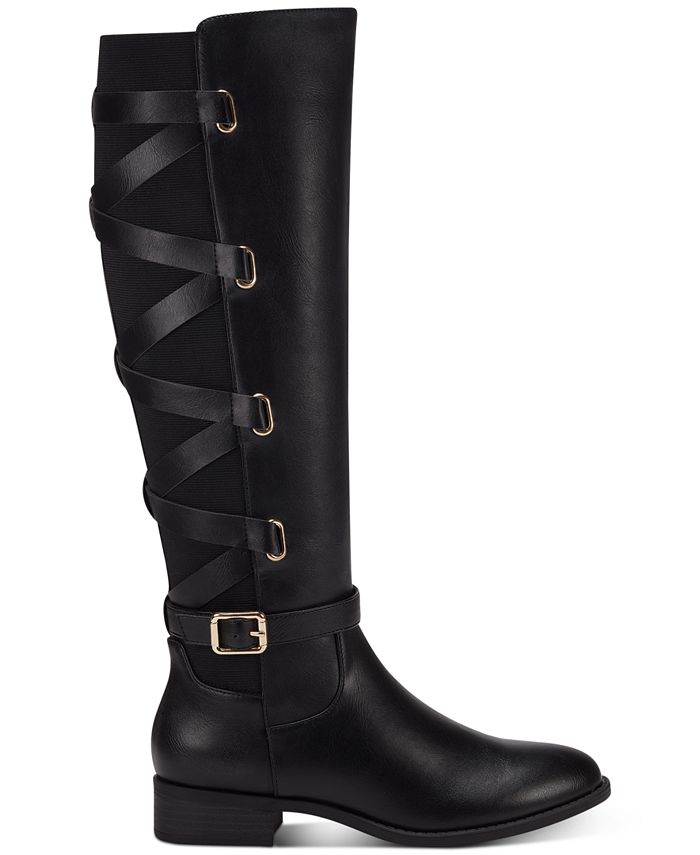 Thalia Sodi Women's Veronika Faux Leather Riding Boots  Brown Size 12 M