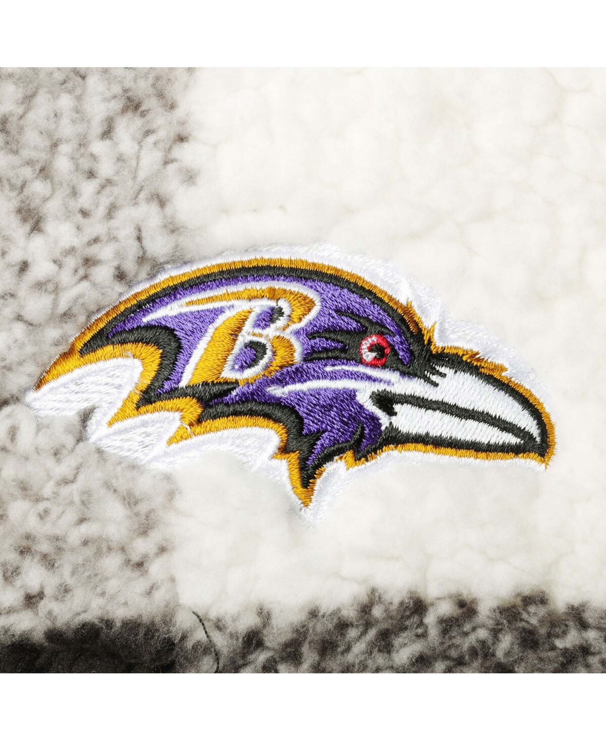 Women'sBaltimore Ravens Sherpa Plaid Quarter-Zip Jacket - Black