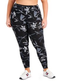 Plus Size Floral-Print Full-Length Leggings