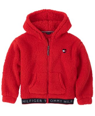 Big Girls Sherpa Zip-Up Hooded Sweatshirt
