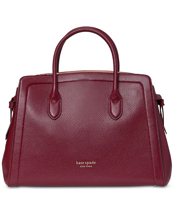 Kate Spade New York Knott Large Leather Shoulder Bag - Burgundy