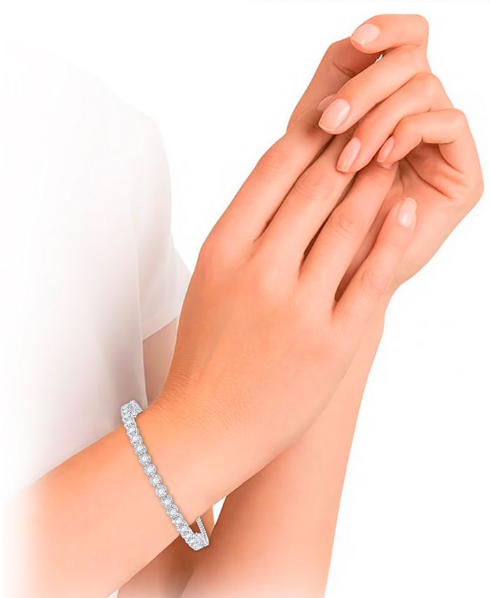Macy's Diamond Bolo Bracelet (1/2 ct. t.w.) in 14k White Gold Macy's