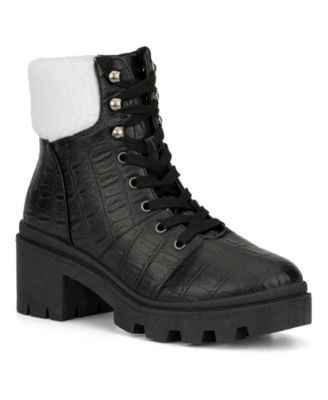 macy's black combat boots