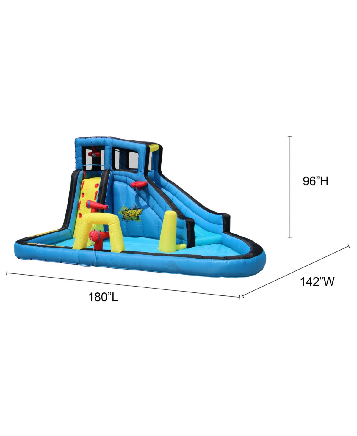 Shop Banzai Battle Blast Inflatable Water Park Play Center In Multi